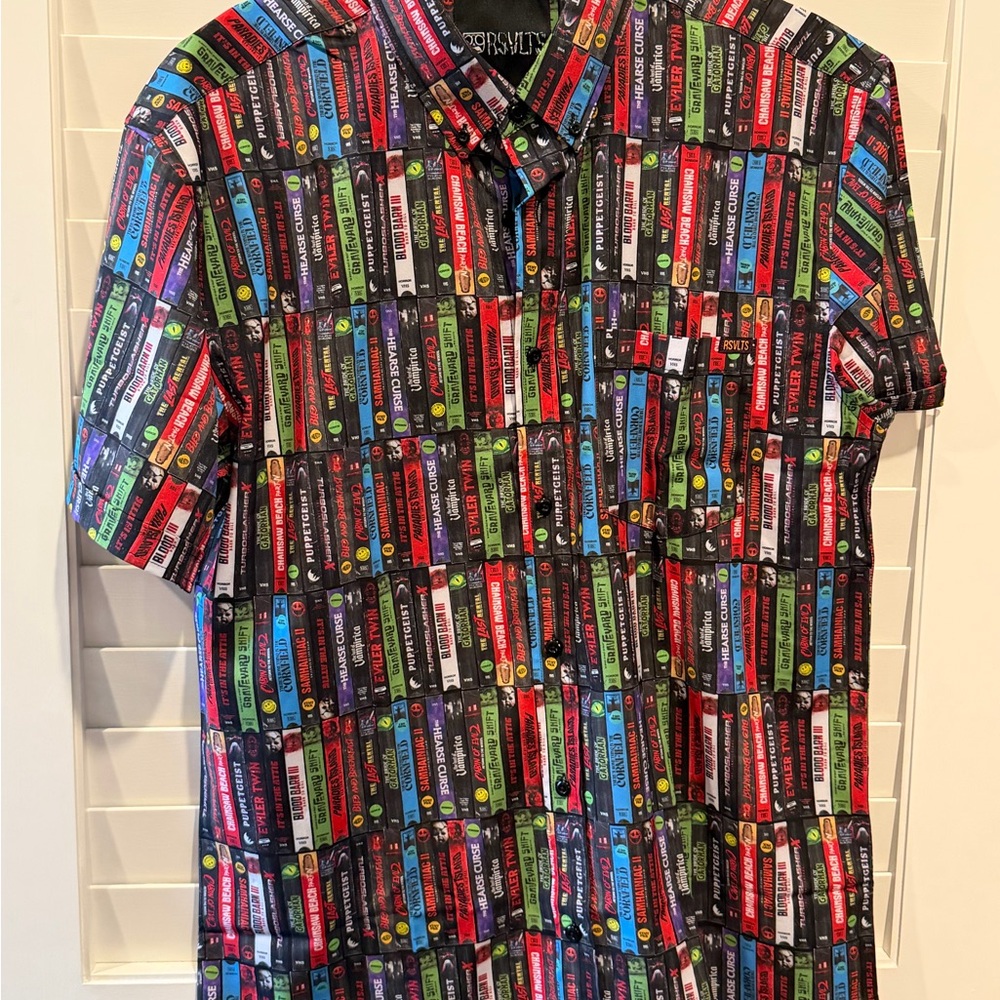 RSVLTS Multicolor VHS Pattern Men's Shirt